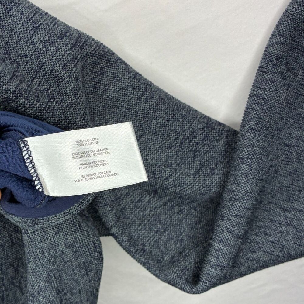 Eddie Bauer Mens 2XL Blue Heathered Snap Neck Fleece Pullover Sweater Jacket - Picture 3 of 7